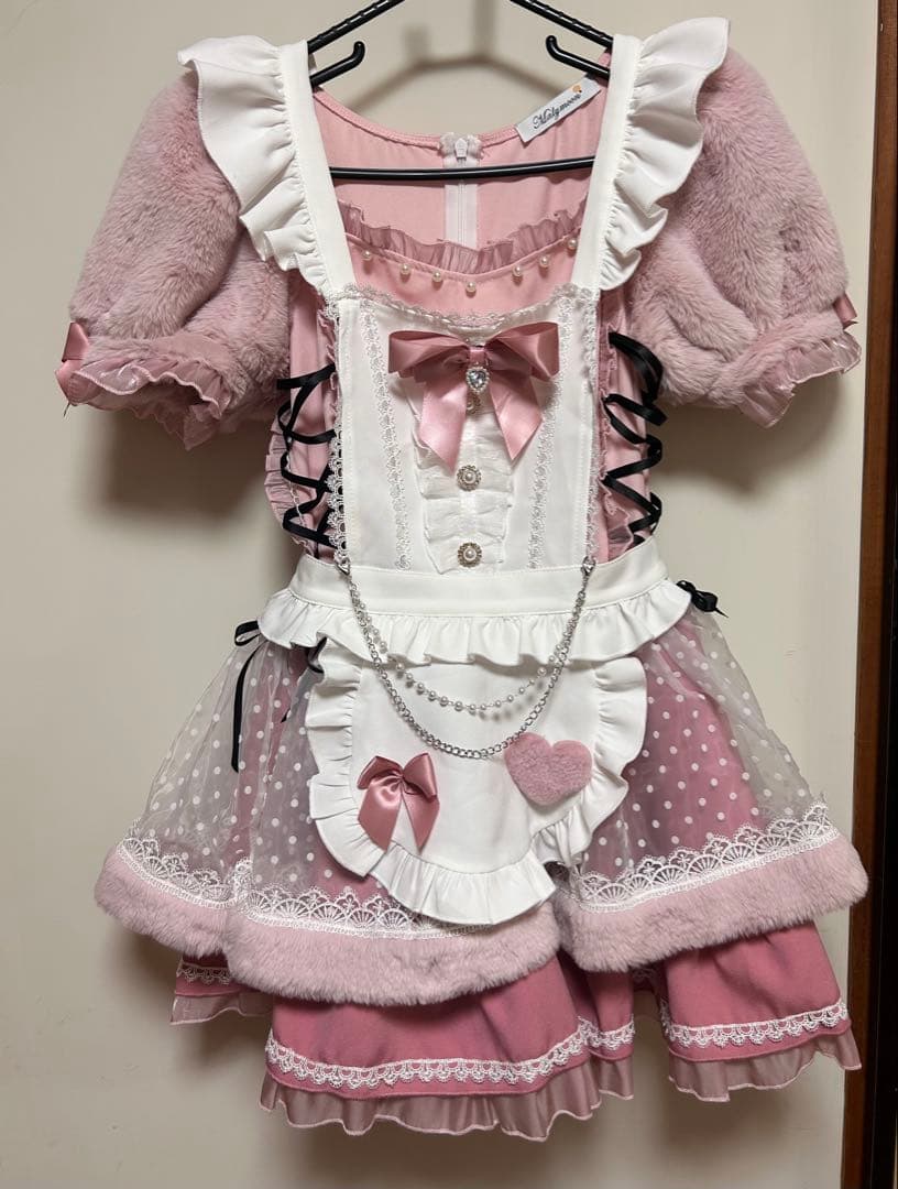 Malymoonマリームーン シュガードットシフォンピンクメイド - メルカリ