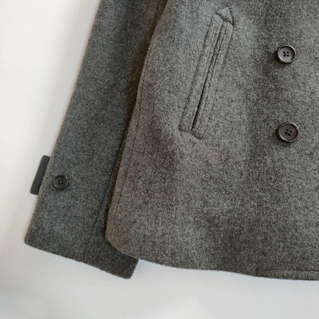 極美品】マーガレットハウエル 高級カシミヤ混ピーコート グレー 2