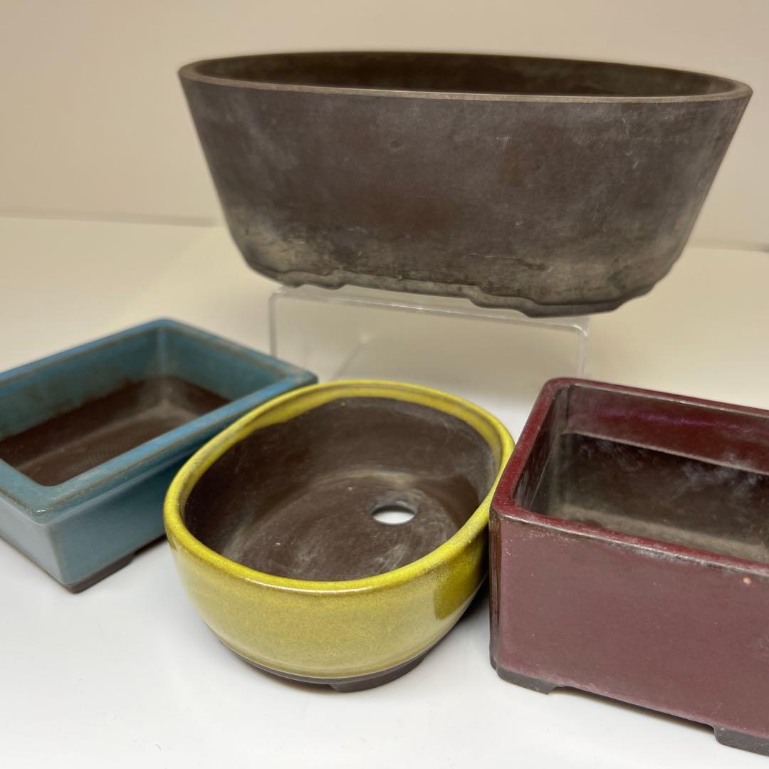 中国美術　在銘植木鉢　幅約7.5~18㎝　東Y7-1104⑤タトヒサ コンパクトミニ剪定鋏 The Plant Society x Toyama Hamono 限定