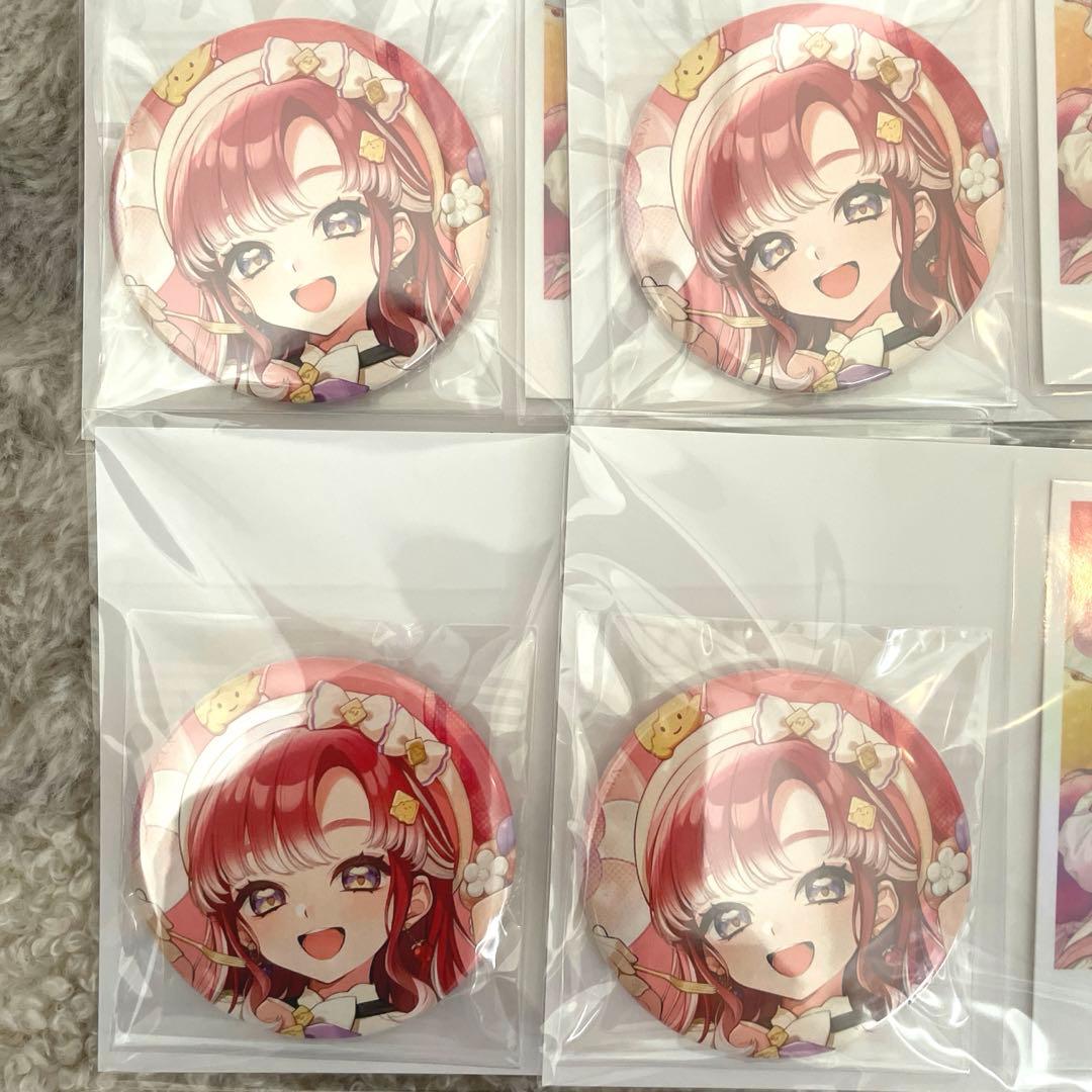 にじさんじ 誕生日グッズ 早乙女ベリー 缶バッジ&チェキ風カード 缶