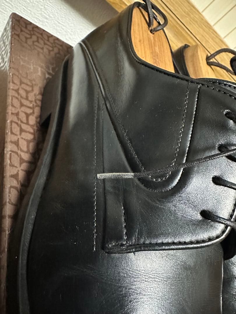 【着用1回極美品】a.testoni ストレートチップ黒UK6.5 25.5cm