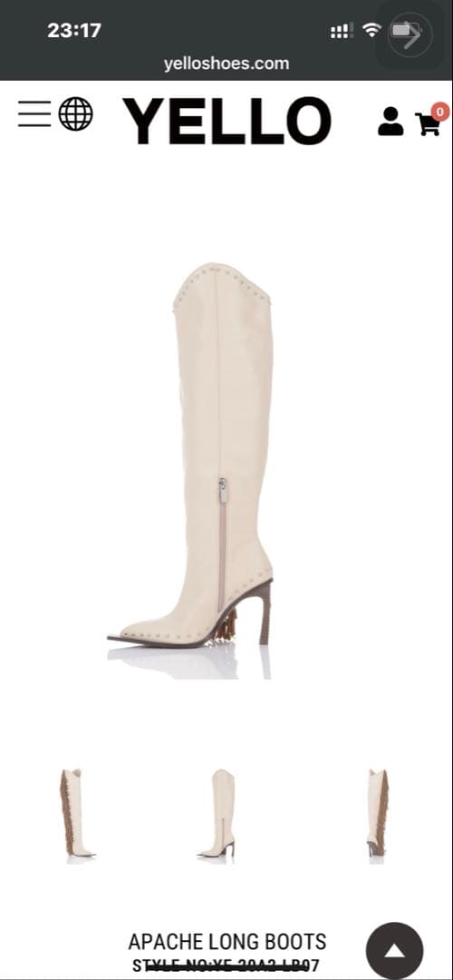 セール中！美品！YELLO イエロ ロングウエスタンブーツ フリンジブーツ