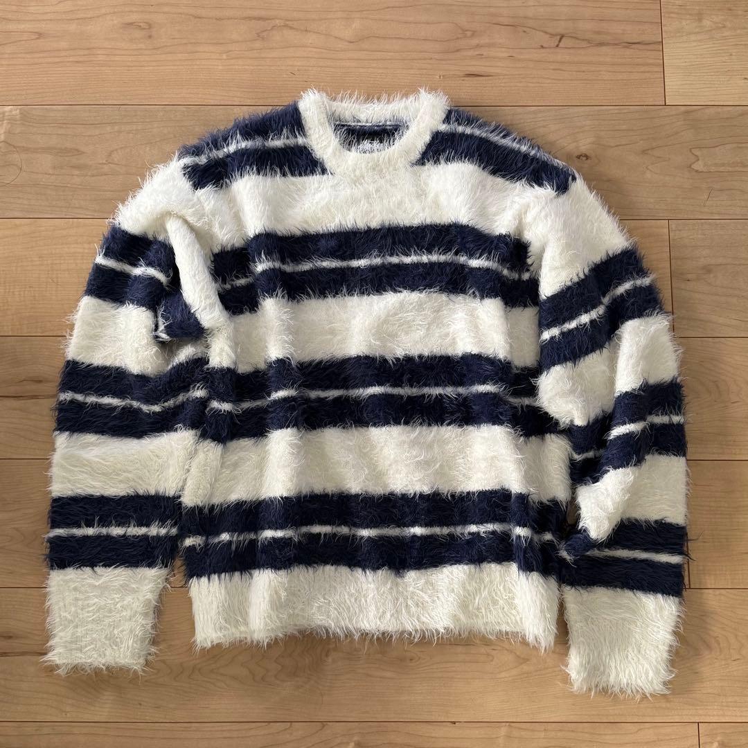 stussy Hairy Stripe Crew Sweater ボーダーニット stussy(ステューシー) Hairy Stripe Crew Sweaterボーダーニット117229