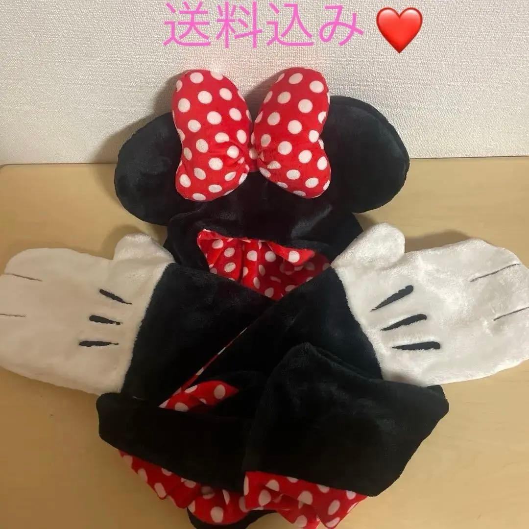 ミニーマウス 手袋付き帽子 東京ディズニーリゾート ミニーファン