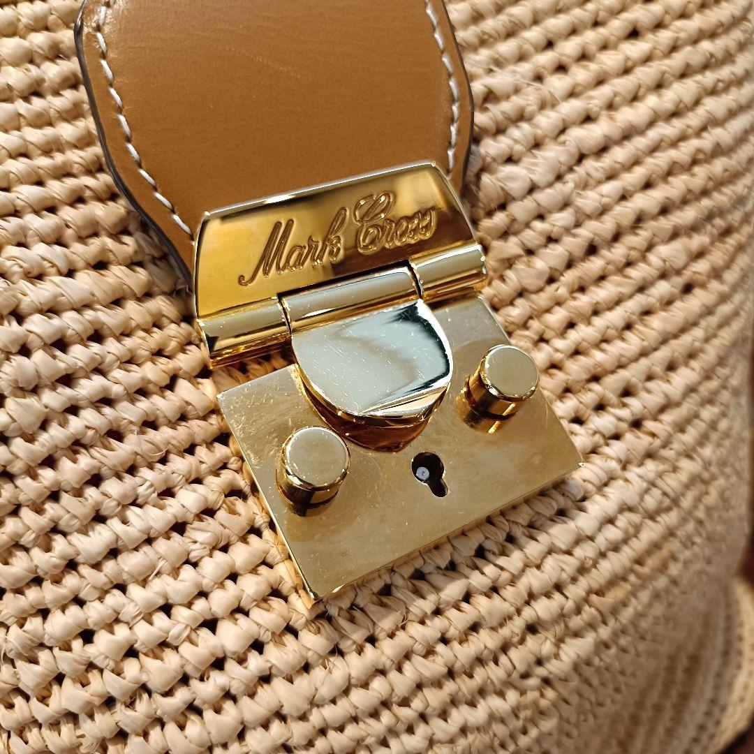 Mark Cross マーククロス ストロー バケツ トートバッグ かごバッグ