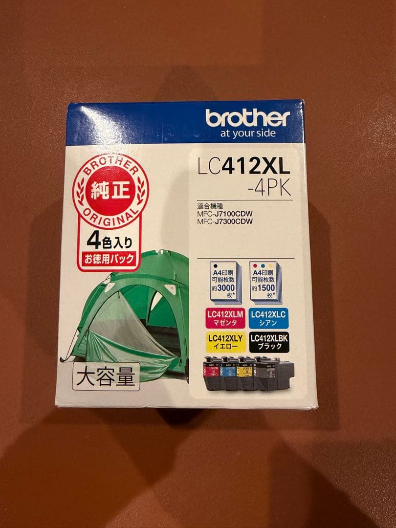 brotherLC412XL_4PK ブラザー工業　純正新品未使用 ブラザー工業 brother（ブラザー） 純正 大容量インクカートリッジ
