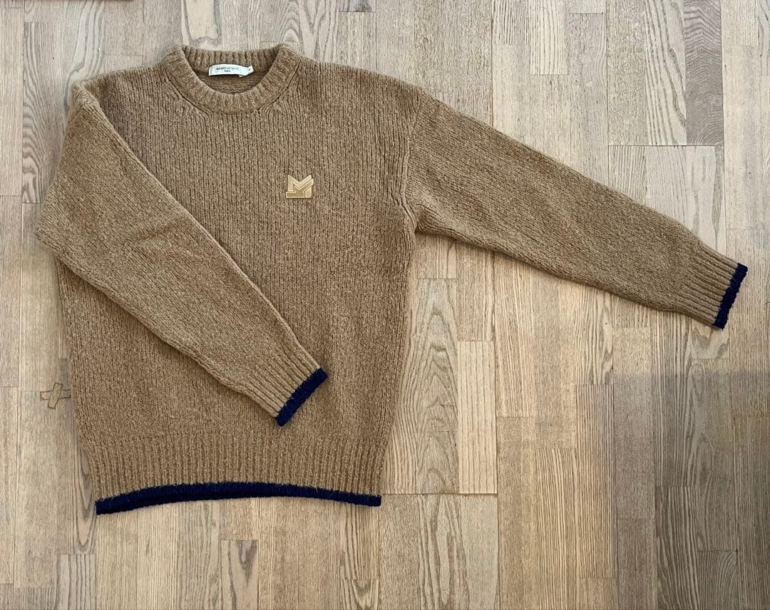 ☆極美品！☆MAISON KITSUNÉ ベージュ　ニットセーター　Mサイズ MAISON KITSUNE（メゾン キツネ） ニット メンズ MAISON KITSUNE