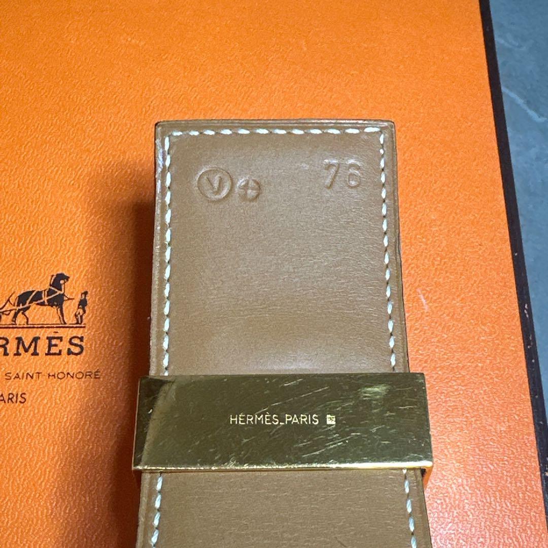 HERMES エルメス ベルト 《コリエ・ド・シアン》 ブラック ゴールド◯V刻