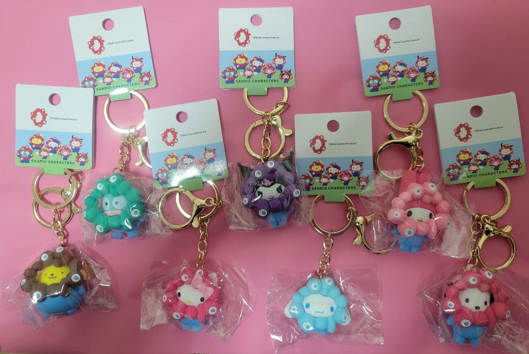 サンリオミャクミャク◆キーホルダーパステルコンプリート♪7個セット サンリオ ミャクミャクキーホルダー ノーマル パステルカラー