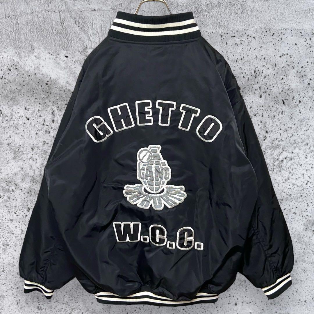 極美品・入手困難】W.C.C. スタジャン 黒2XL相当 両面刺繍 AK-69