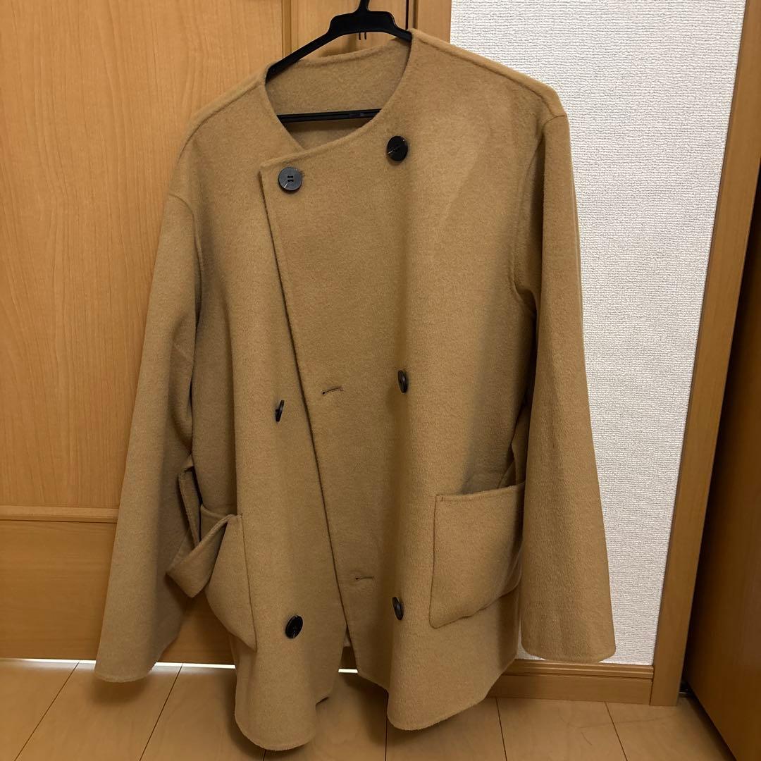 ノーカラー2WAYリバーミドルコート キャラメル - メルカリ