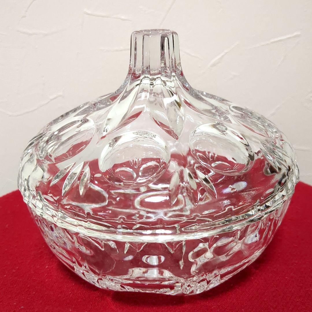 昭和レトロ ガラス 蓋つき 小物入れ キャニスター キャンディポット