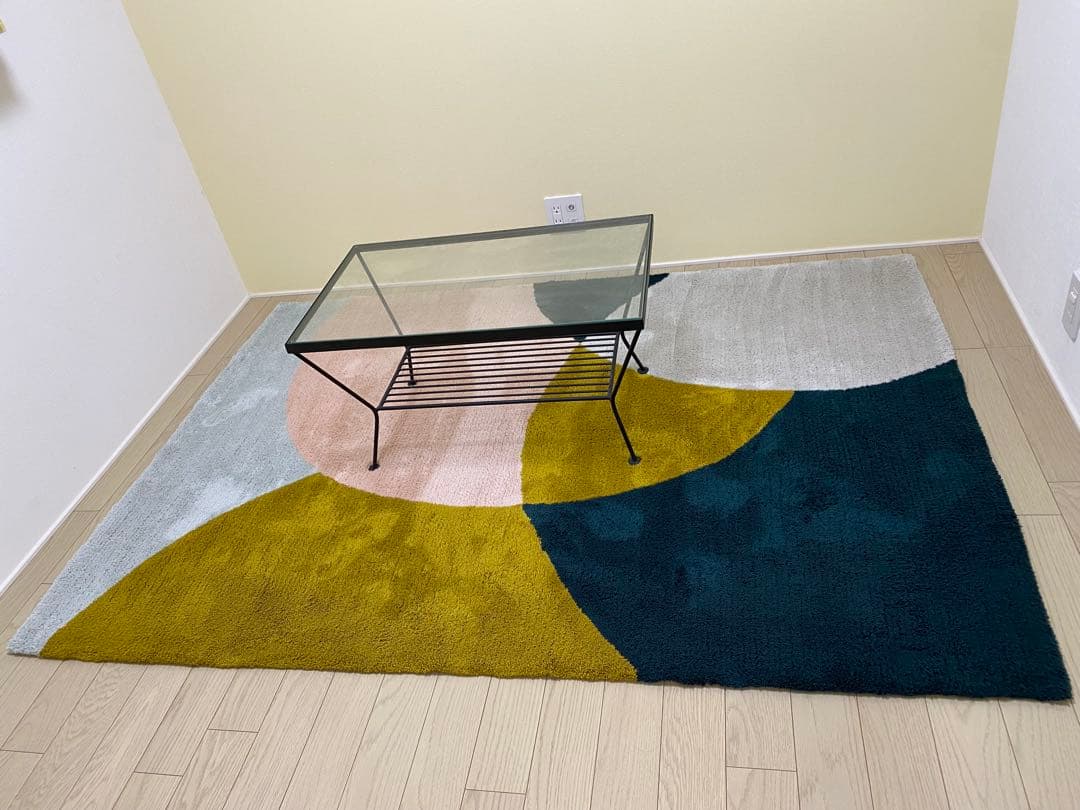 美品 unico アクリルラグ PLATTA(プラッタ) 140×200