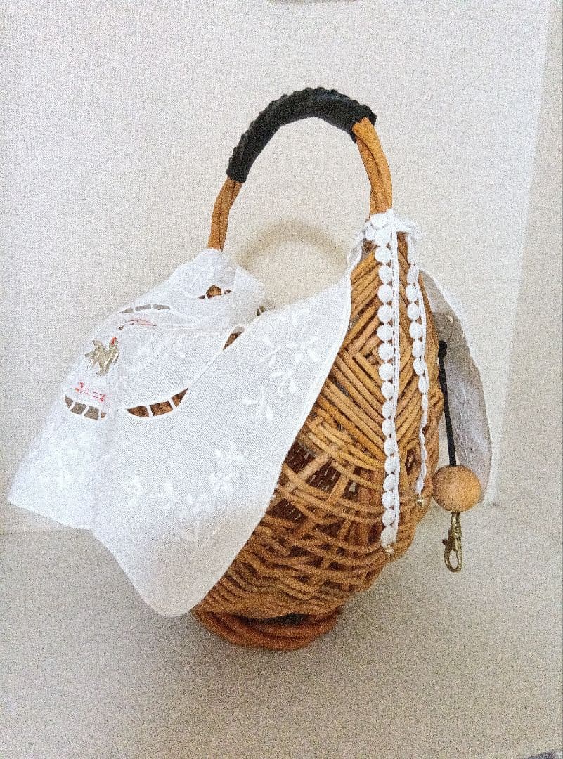 新品タグ付き堀川波さんdot to dotアンティークレース付きカゴバッグ 新着情報詳細 | クロバー公式オンラインショップ