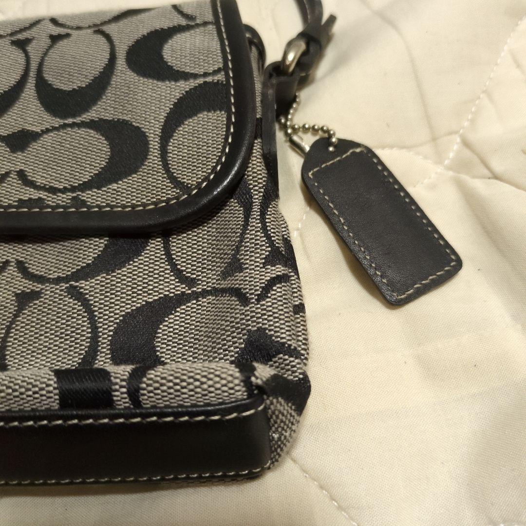 COACH シグネチャー クリップデミ ミニハンドバッグ ブラック コーチ