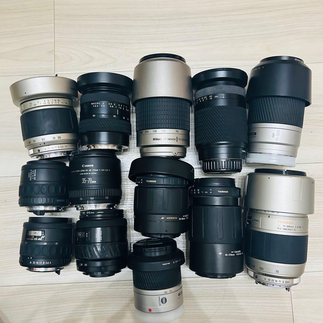 Canon Nikon PENTAX MINOLTA レンズ 13本まとめ レンズ まとめ売り ジャンク 1円スタートカメラレンズまとめ売り 動作