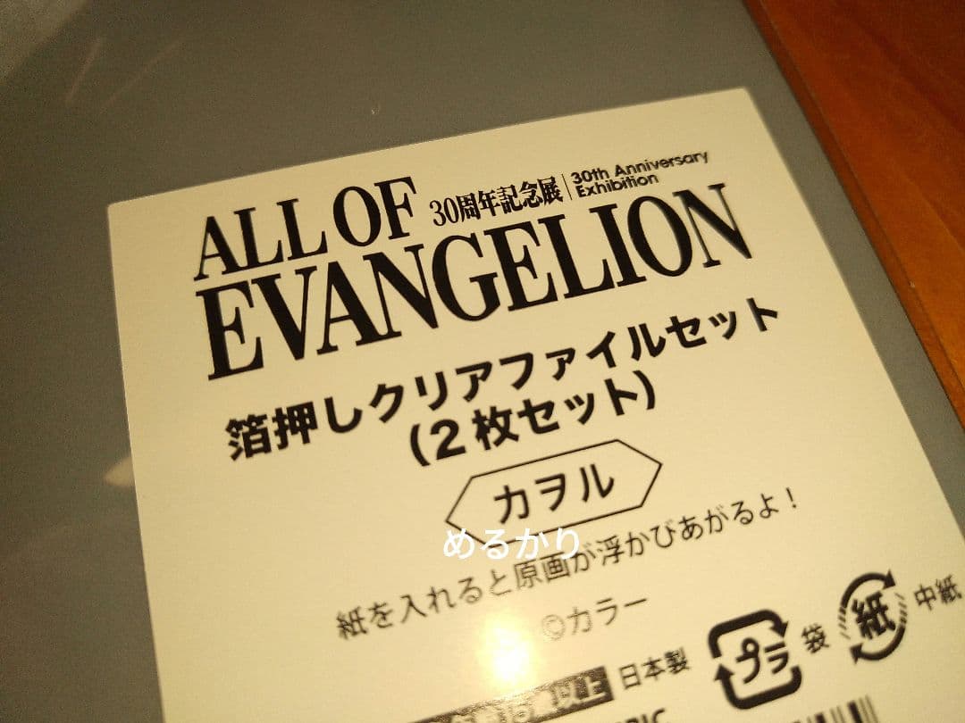 碇シンジ 渚カヲル 箔押しクリアファイルセット 30周年記念展 エヴァ展