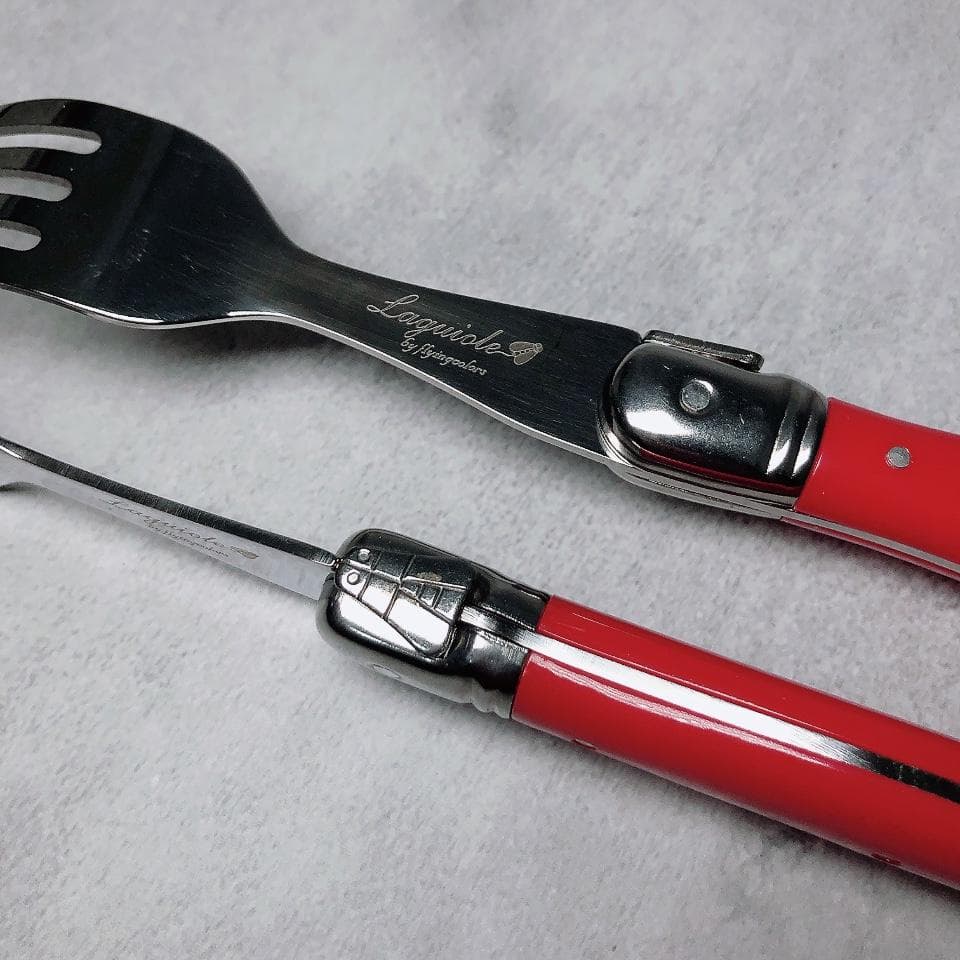 数量限定】LAGUIOLE ラギオール カトラリー 34本セット レッド 赤