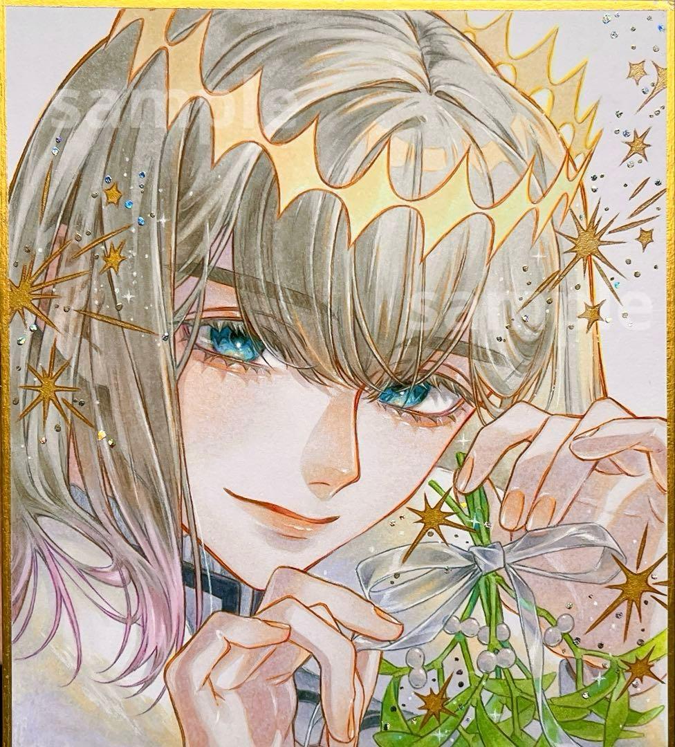 ✴︎ オベロン ✴︎ 手描き イラスト 寸松庵色紙 - メルカリ