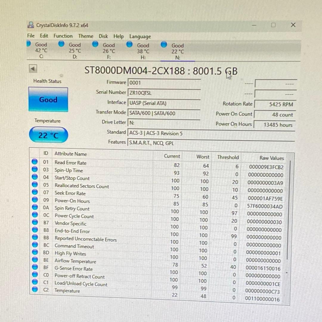 内蔵型ハードディスクドライブ Seagate 8.0TB HDD ST8000DM004