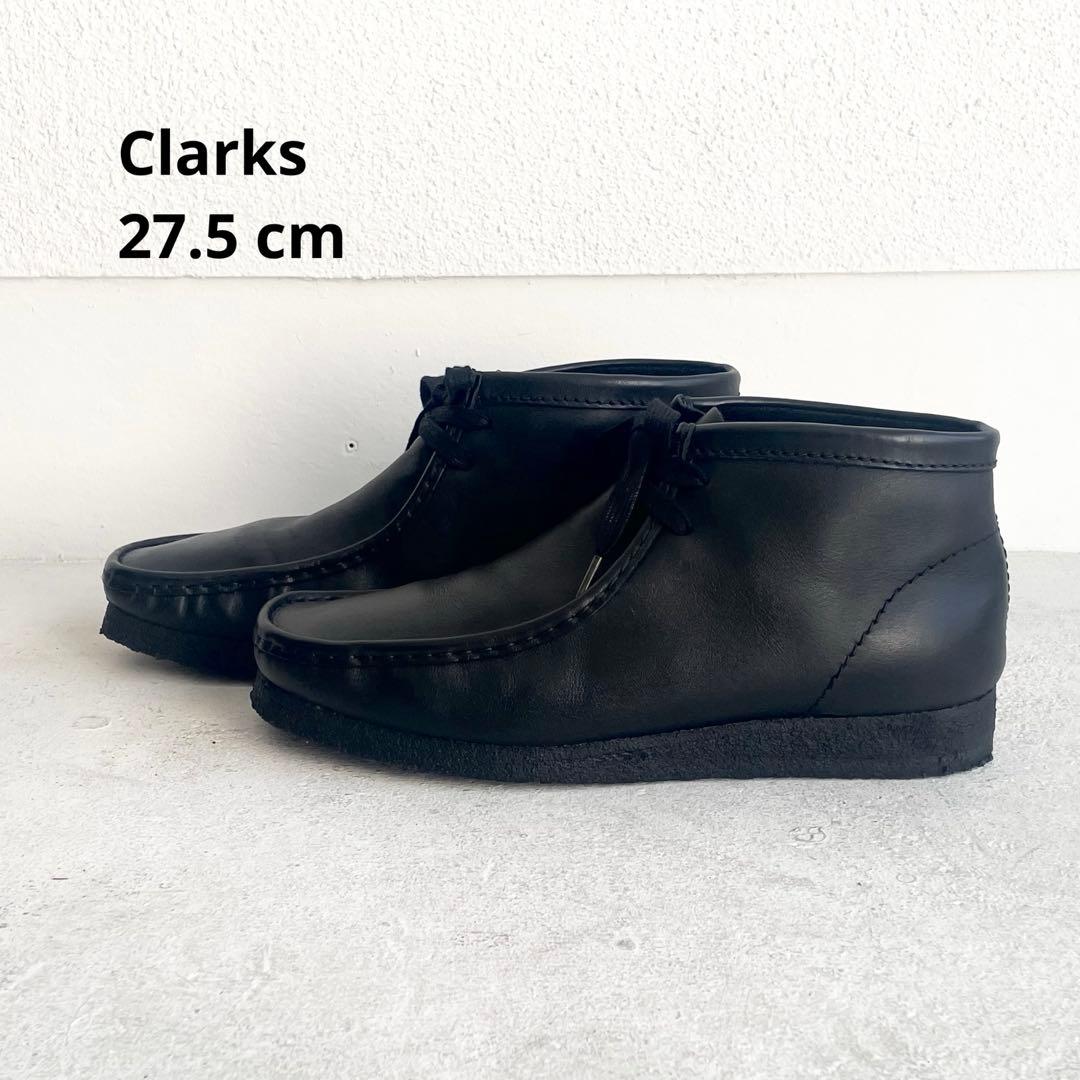 Clarks Wallabeeクラークス ワラビー スムースレザー27.5 黒 Wallabee / メンズ ワラビー（ブラックレザー） -Clarks (クラークス
