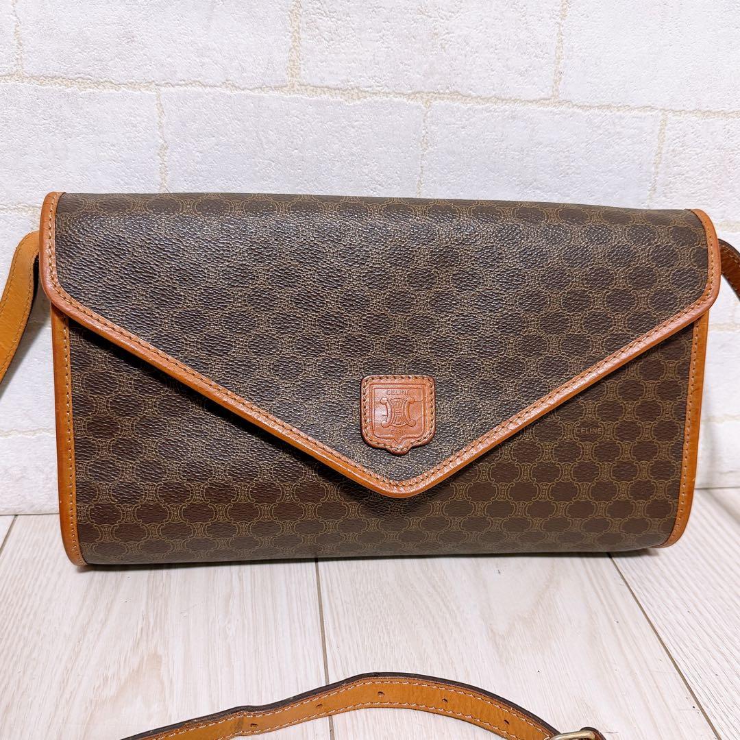 美品』CELINE(セリーヌ)ショルダーバッグ PVC マカダム柄 - メルカリ