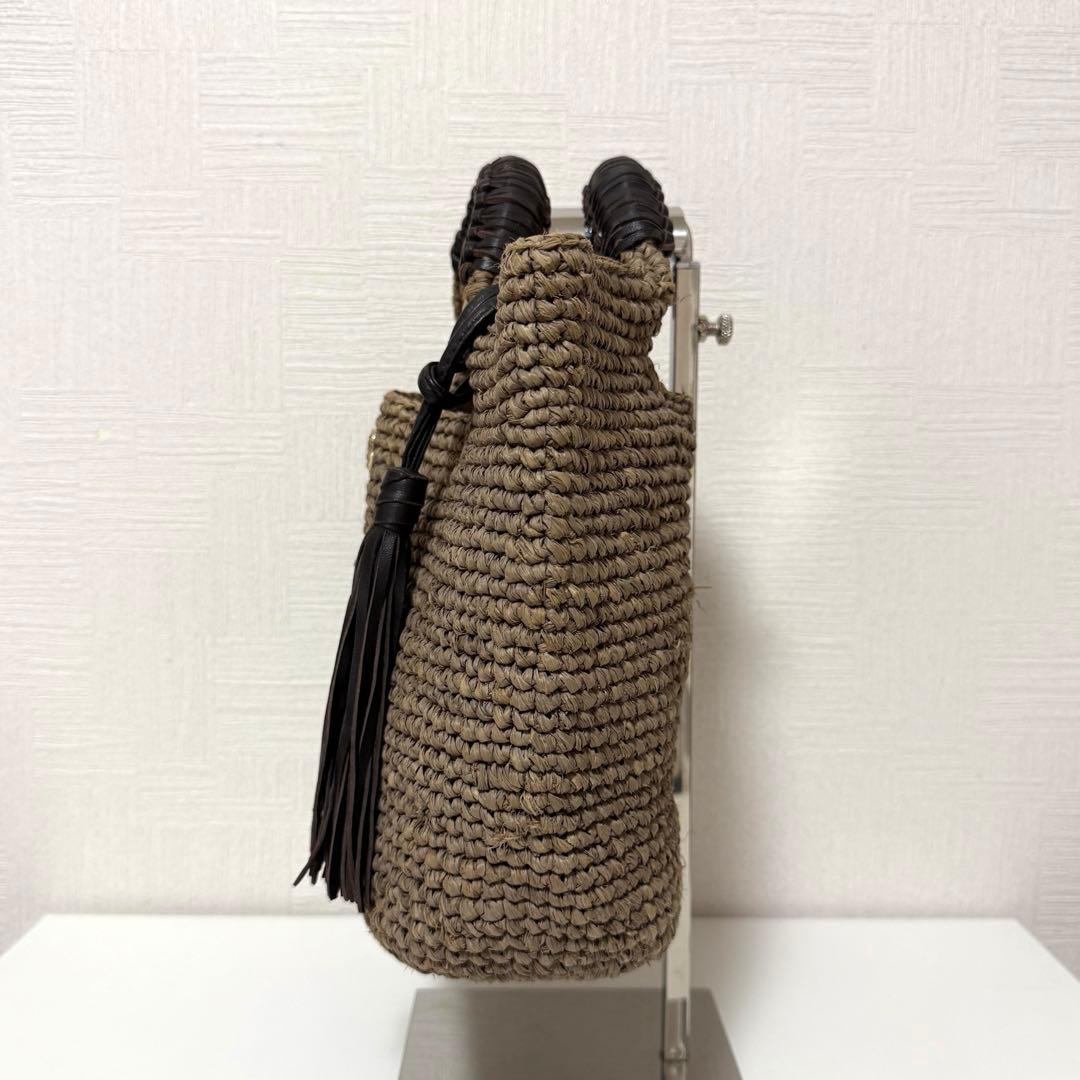 極美品】ヘレンカミンスキー ラフィア かごバッグ タッセル - メルカリ