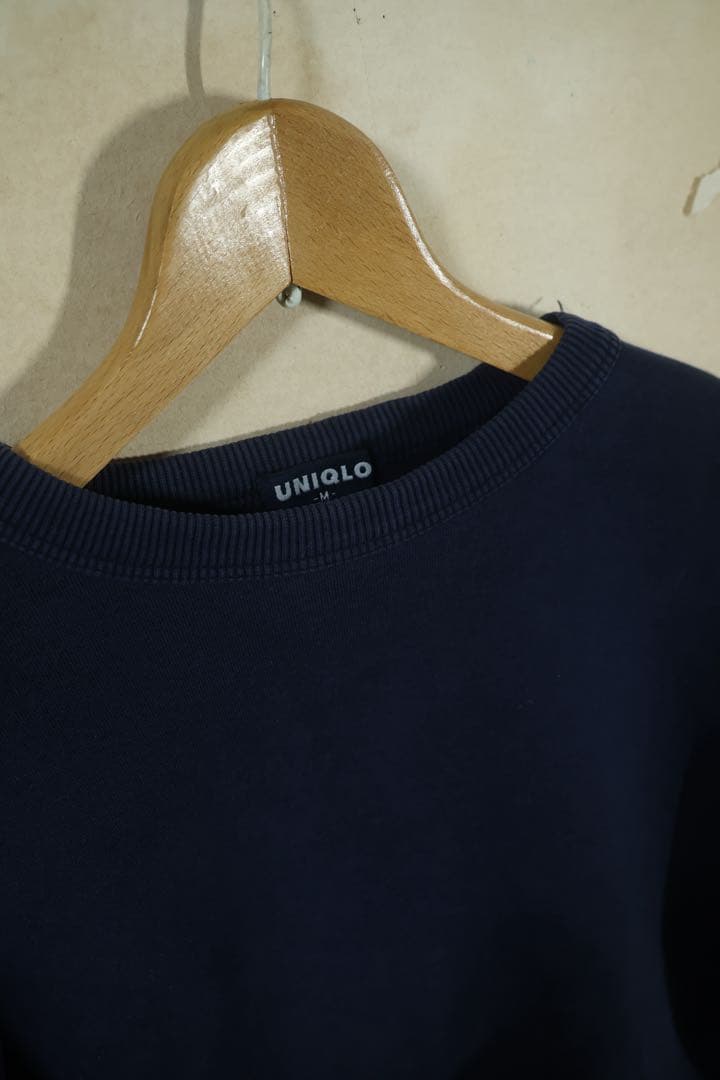 90s/OLD UNIQLO /紺タグ/スウェット/短丈/ボックスシルエット/紺