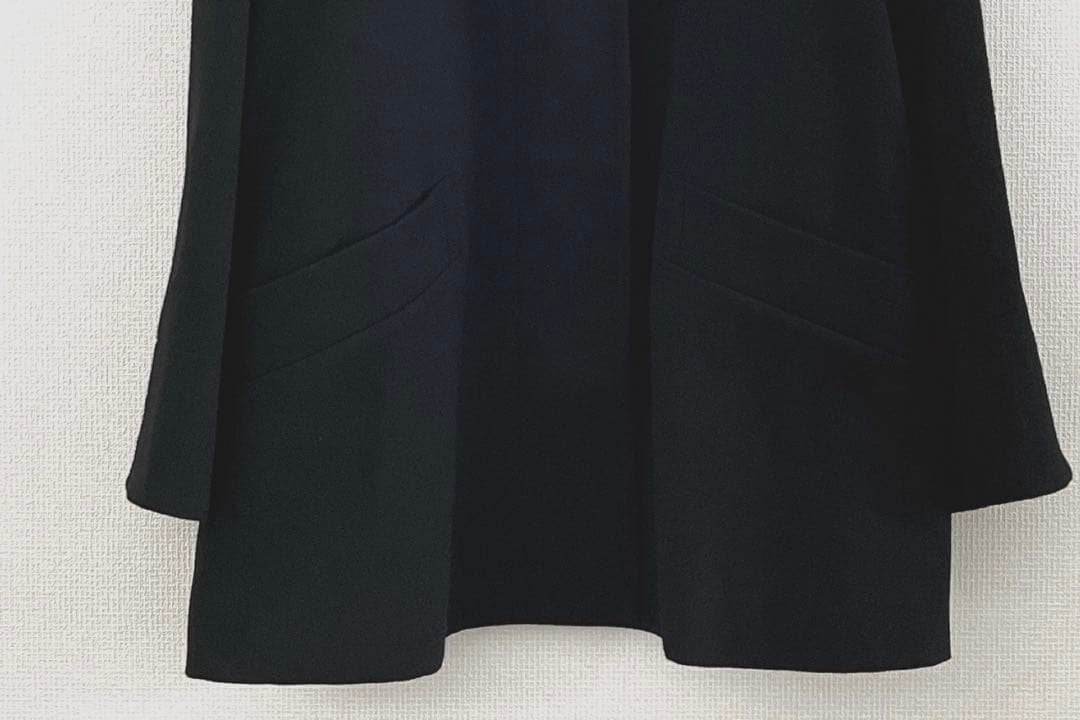 美品2023マーガレットハウエル ミルドウールコート スタンドカラー 黒