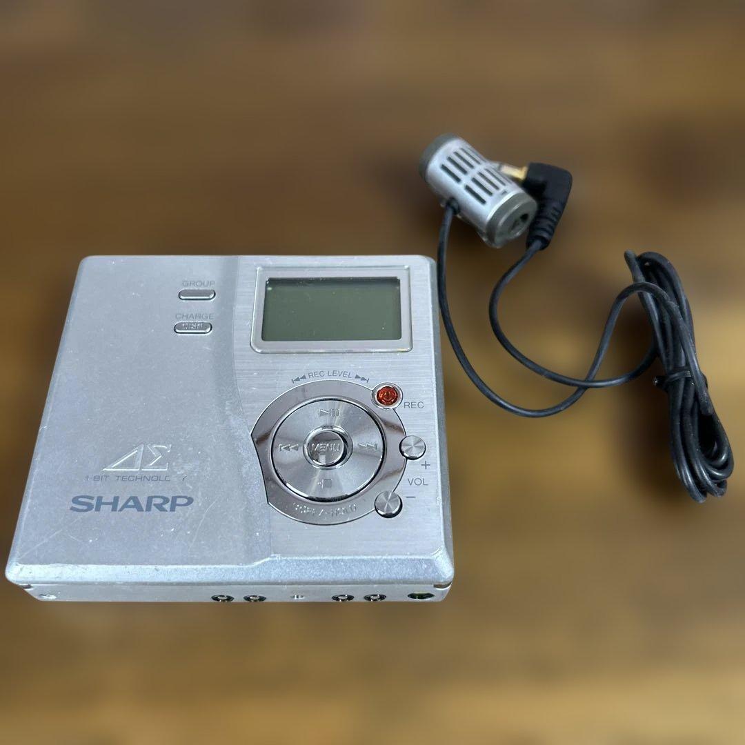 SHARP ポータブルMDプレーヤー 録音機能付き - メルカリ