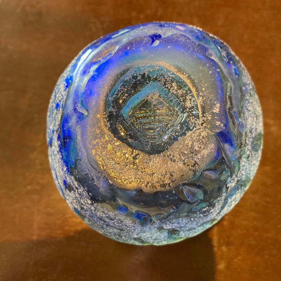琉球ガラス】稲嶺盛吉 創作作品 青 - メルカリ