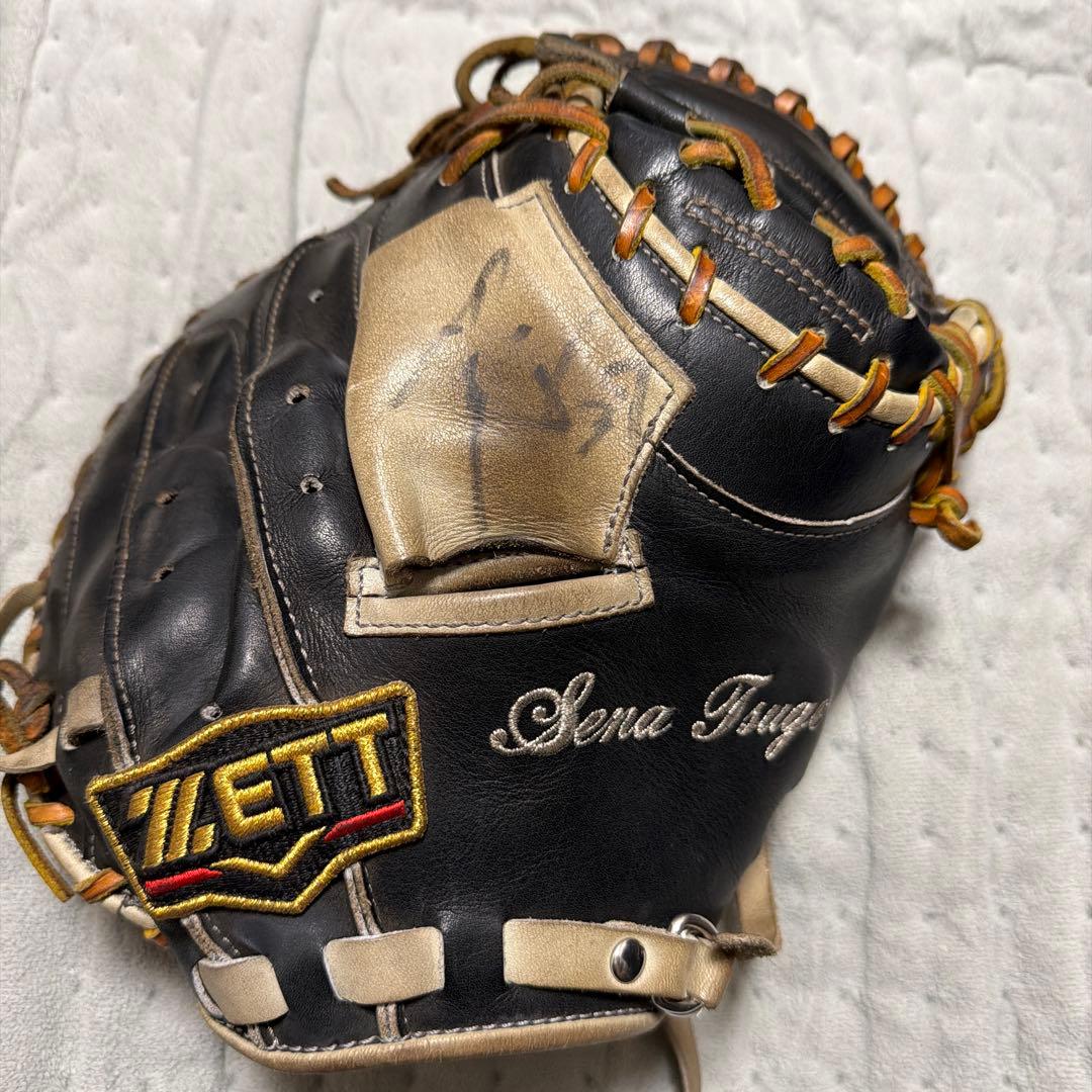 【*オ様 プロ実使用　キャッチャーミット Yahoo!オークション - 元プロ野球選手 コーチ 実使用 キャッチャーミッ