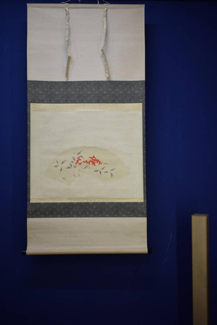 不詳/作者不詳/南天図/扇面/横物/布袋屋掛軸HJ-886 - メルカリ