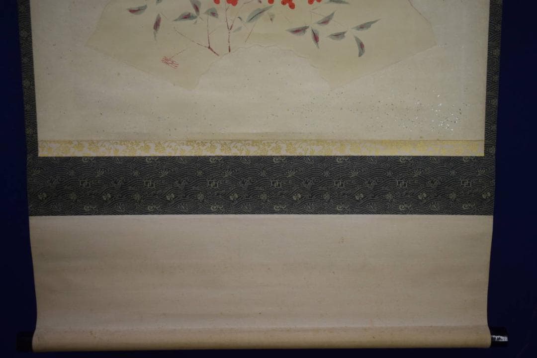 不詳/作者不詳/南天図/扇面/横物/布袋屋掛軸HJ-886 - メルカリ