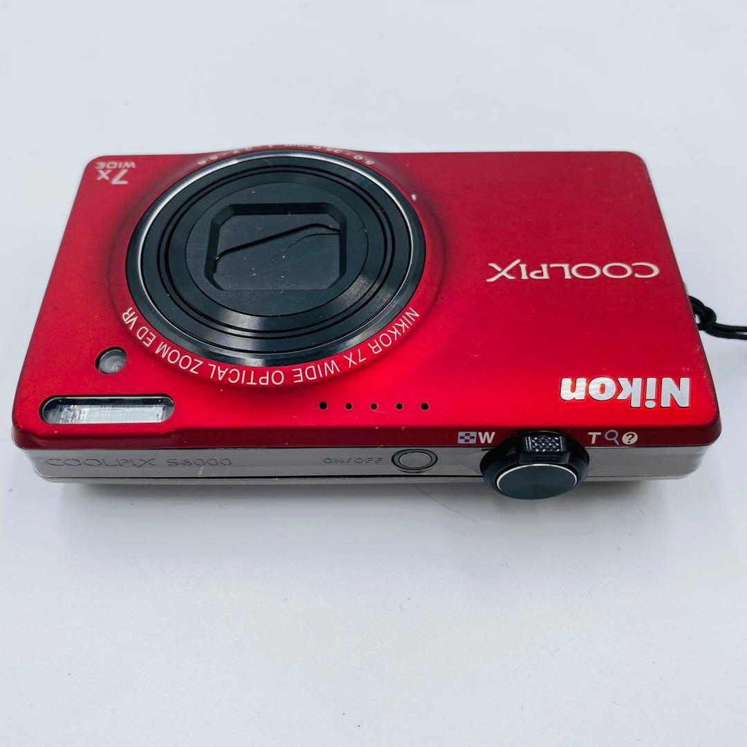 動作確認済 Nikon COOLPIX S6000 レッドボディ デジカメ - メルカリ
