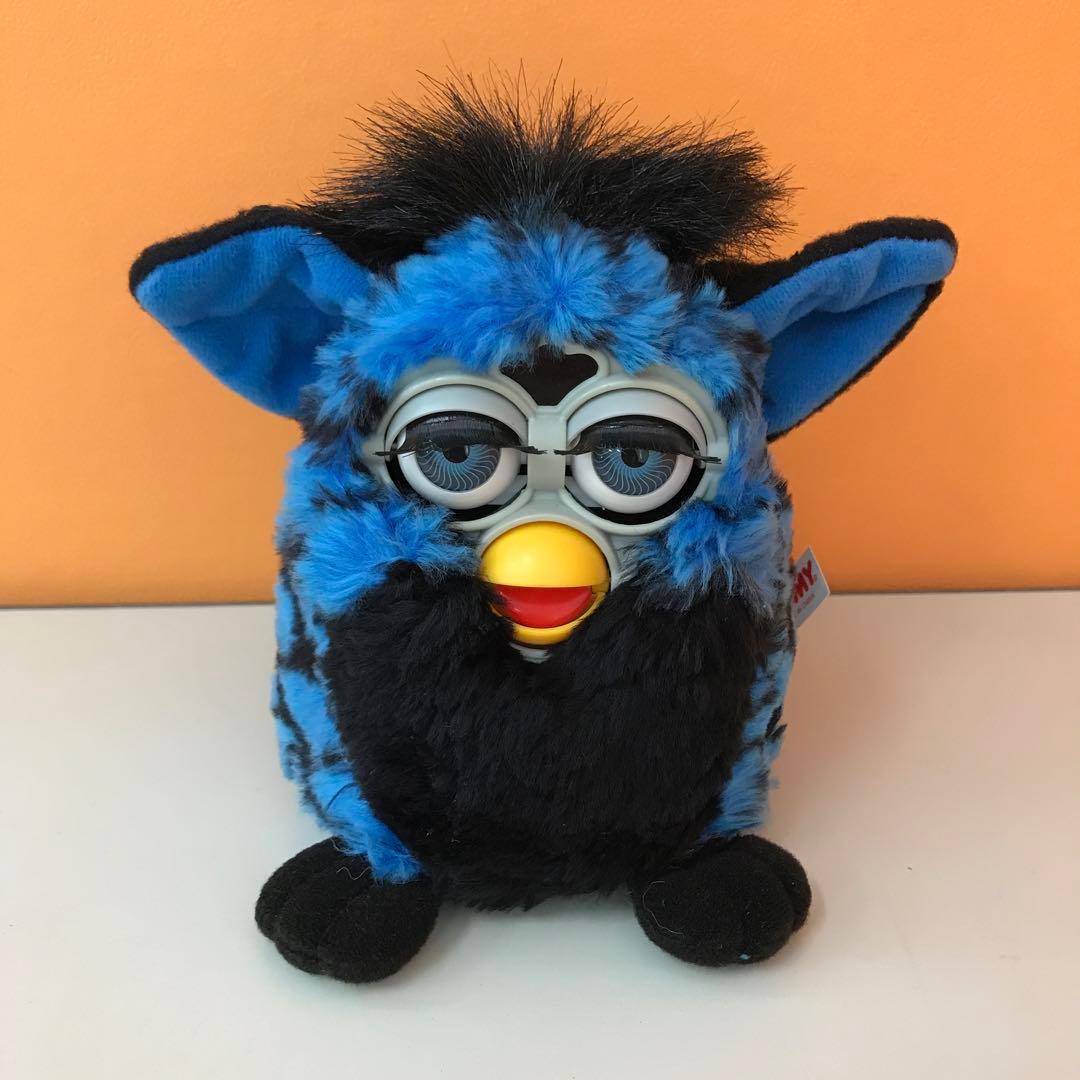 ジャンク 初代 ファービー 青×黒 ヒョウ柄 血統書付き TOMY - メルカリ