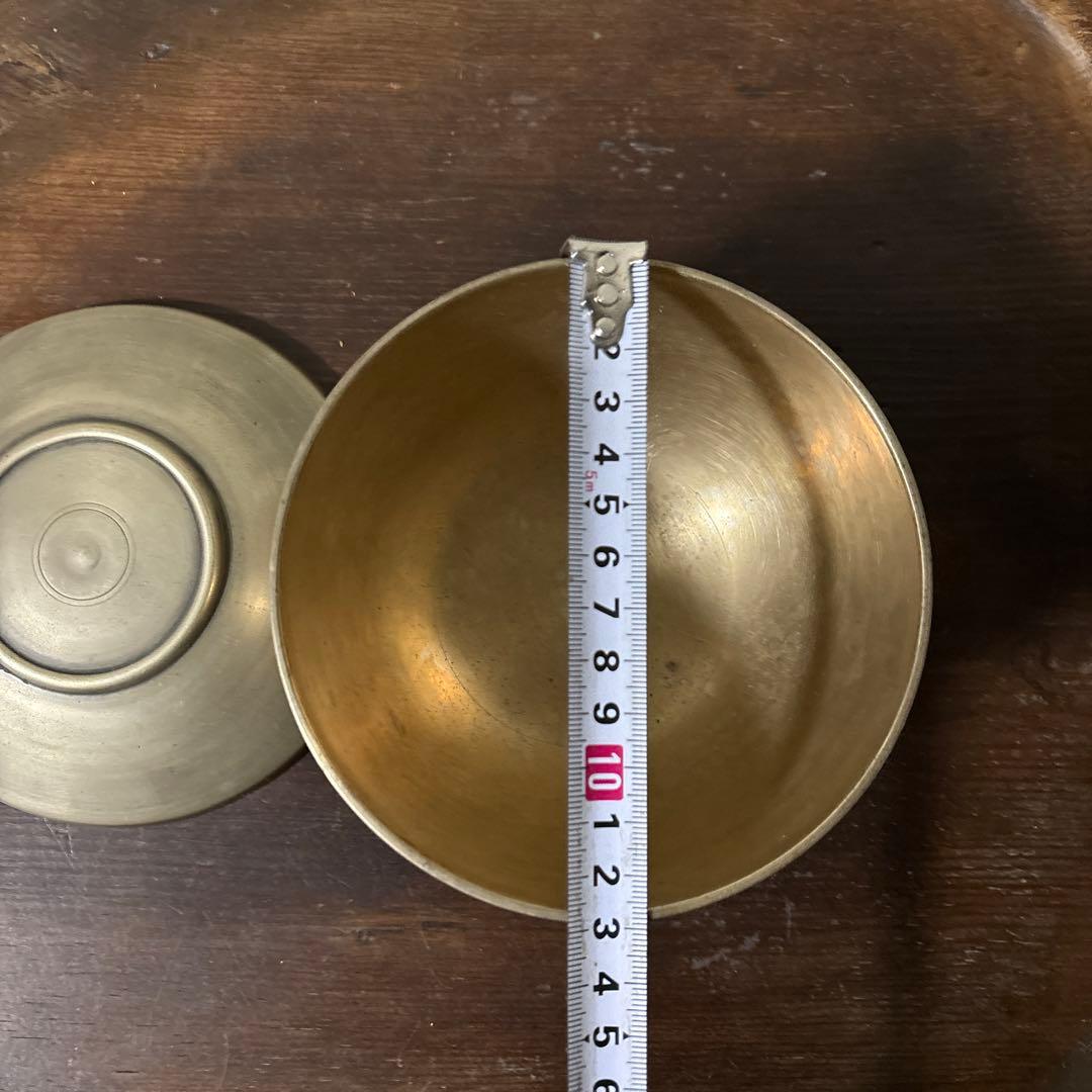 韓国 古い真鍮製の器 3点 その16アンティーク 古道具 韓国骨董 李朝