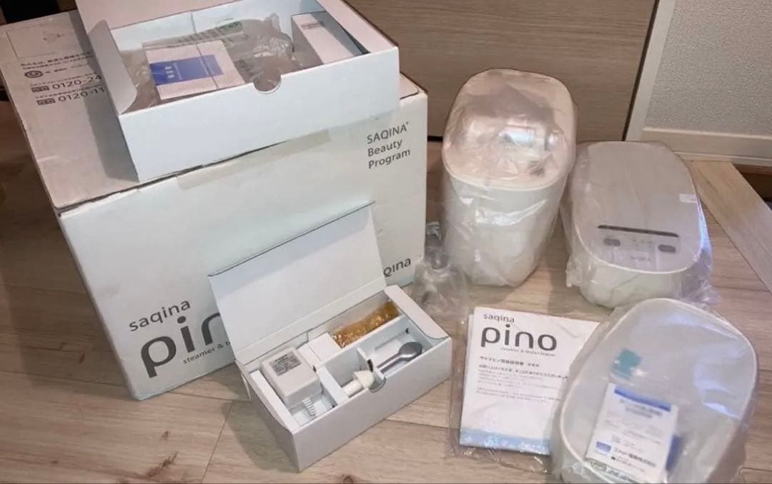 未使用品　サキナピノsaqina美顔器 ホワイト サキナ pino｜フヨウサキナ