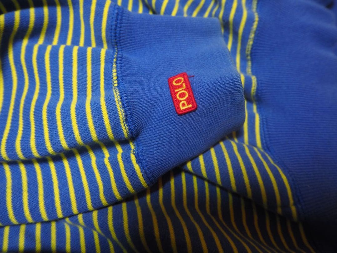 Polo by Ralph Lauren XL トレーナー ボーダー イエロー - メルカリ