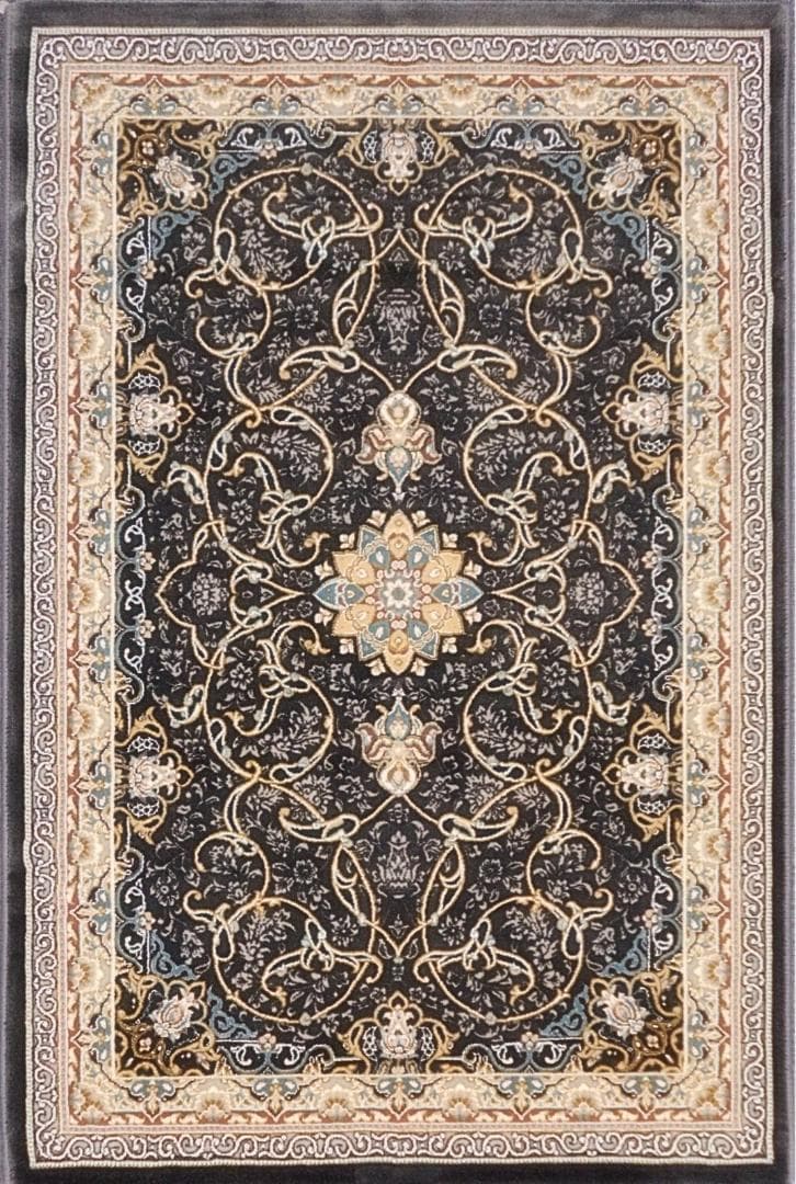 立体柄、144万ノット！高密度織、本場イラン産 絨毯！60×90cm‐35001