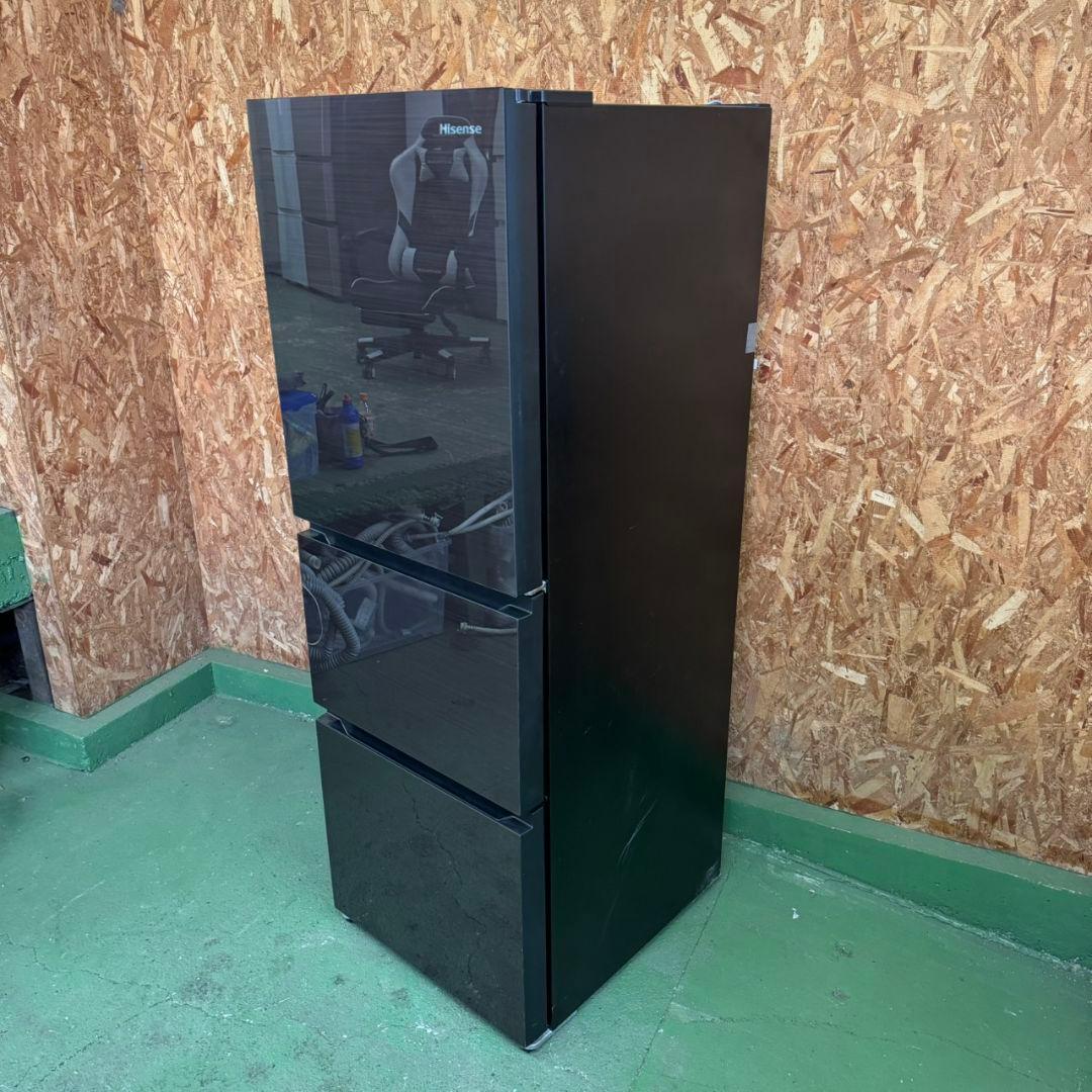 324 関東配送 大型冷蔵庫 右開き 鏡面モデル 300L弱 美品 保証込