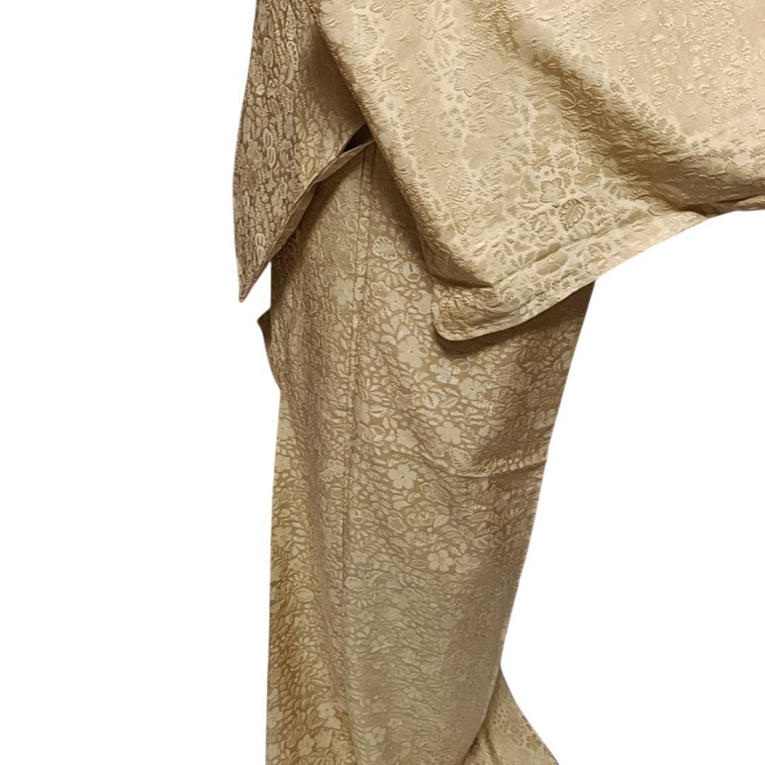 み*3様 ☆18 えっと 色無地 花地紋 山吹色 ふくよかさん トールサイズ