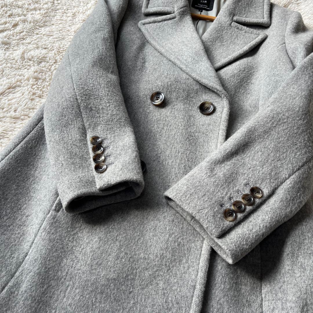 Mee様専用 23区 Pコート ダブルブレストコート サイズ46 ライトグレー