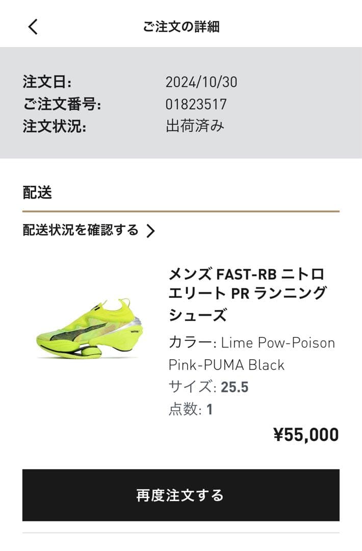 スパイク・シューズ Puma Fast-RB Nitro Elite PR 25.5cm