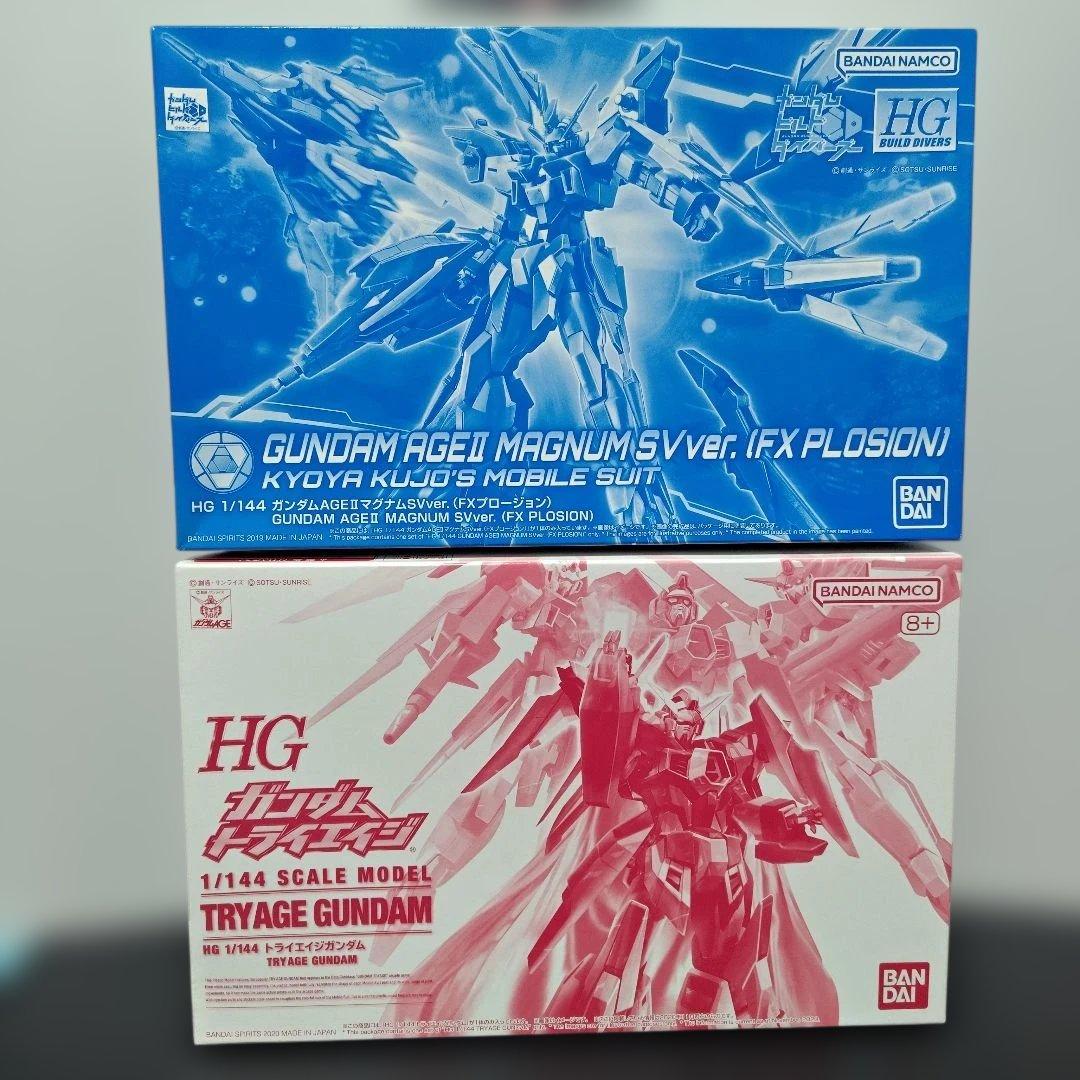 HG トライエイジガンダム ガンダムAGEⅡマグナムSVver.2点セット HG トライエイジガンダム ガンダムAGEⅡマグナムSVver.2点セット