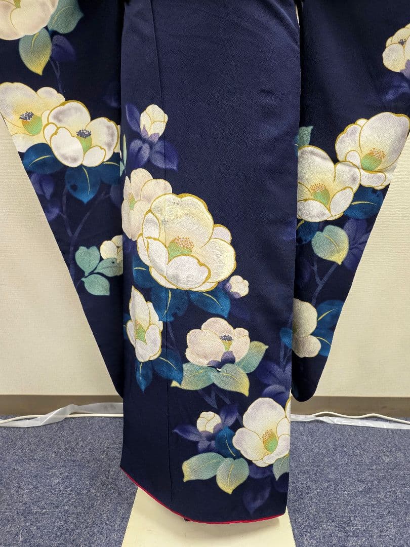 【150~159センチぐらいの方が適応サイズ】振袖フルセット　マーシュ彩紺色