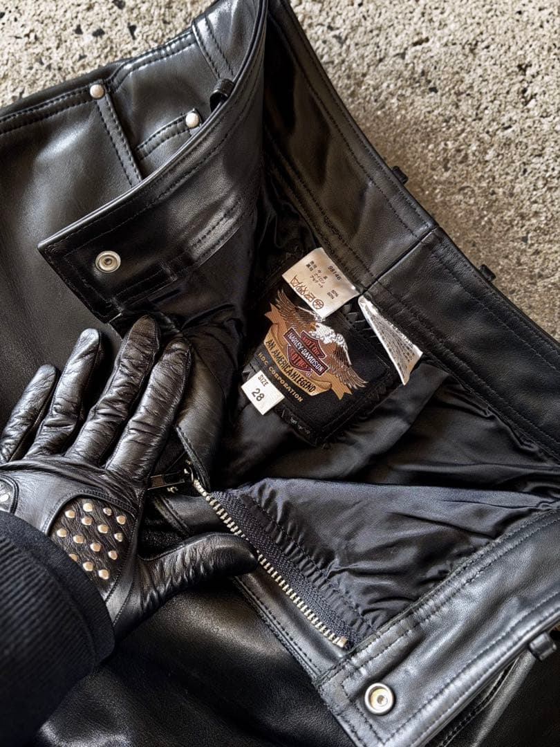 上質牛革 ハーレーダビッドソン レザーパンツ 28インチ - メルカリ