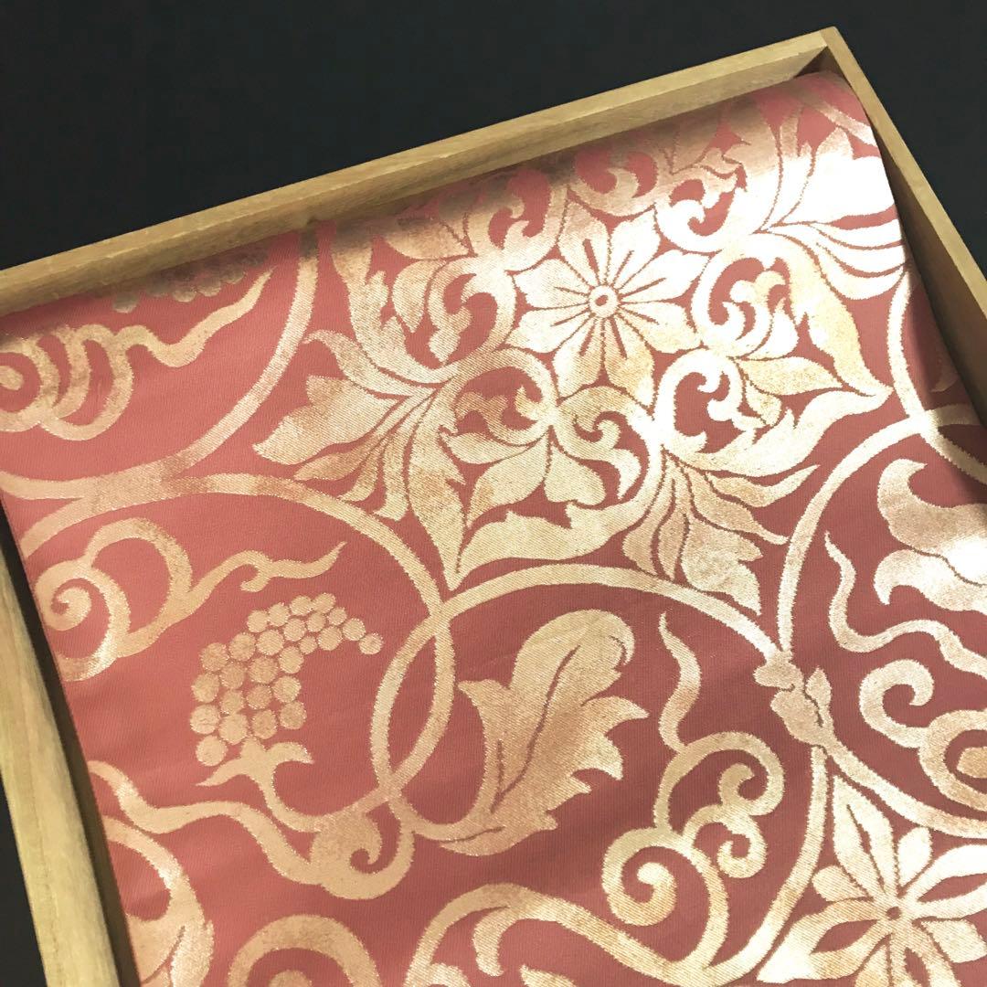 ZF-1065 袋帯 正絹 六通 花唐草 葡萄 美品 - メルカリ