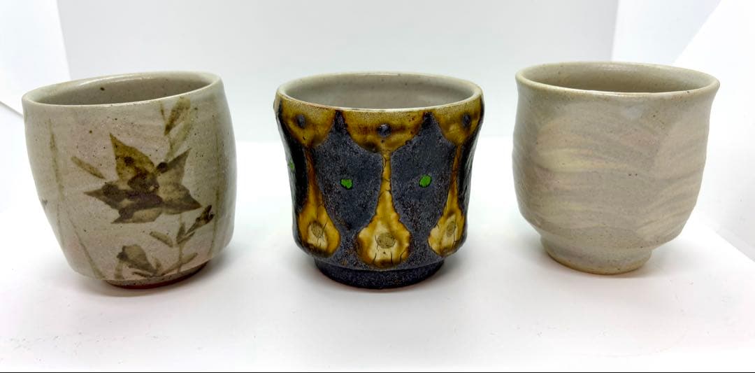 #《益子焼》湯呑み6客セット　【作家物】共箱付き