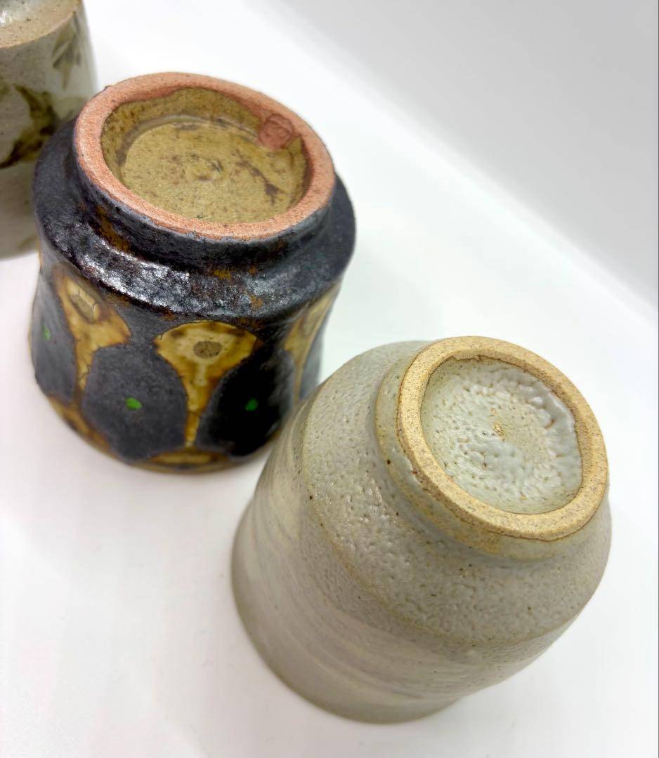 #《益子焼》湯呑み6客セット　【作家物】共箱付き